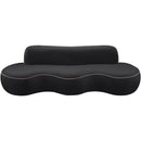  Manufacturer Color_Black -- Swerve 101" Black Velvet Upholstered Sofa IMAGE 9