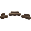  Meridian Swerve Brown Velvet Upholstered Chair IMAGE 11