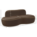  Manufacturer Color_Brown -- Swerve 77" Brown Velvet Upholstered Loveseat IMAGE 12