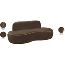  Manufacturer Color_Brown -- Swerve 77" Brown Velvet Upholstered Loveseat IMAGE 13