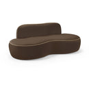  Manufacturer Color_Brown -- Swerve 77" Brown Velvet Upholstered Loveseat IMAGE 1
