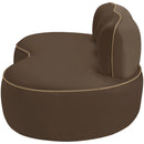  Manufacturer Color_Brown -- Swerve 77" Brown Velvet Upholstered Loveseat IMAGE 3