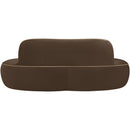  Manufacturer Color_Brown -- Swerve 77" Brown Velvet Upholstered Loveseat IMAGE 4