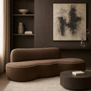  Manufacturer Color_Brown -- Swerve 101" Brown Velvet Upholstered Sofa IMAGE 2