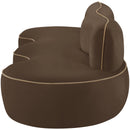  Manufacturer Color_Brown -- Swerve 101" Brown Velvet Upholstered Sofa IMAGE 3