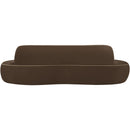  Manufacturer Color_Brown -- Swerve 101" Brown Velvet Upholstered Sofa IMAGE 4