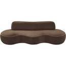  Meridian Swerve 101" Brown Velvet Upholstered Sofa IMAGE 8