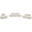  Meridian Swerve Cream Velvet Upholstered Chair IMAGE 10