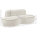  Manufacturer Color_Cream -- Swerve 77" Cream Velvet Upholstered Loveseat IMAGE 13