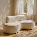  Manufacturer Color_Cream -- Swerve 77" Cream Velvet Upholstered Loveseat IMAGE 2