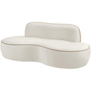  Manufacturer Color_Cream -- Swerve 77" Cream Velvet Upholstered Loveseat IMAGE 7
