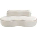  Manufacturer Color_Cream -- Swerve 77" Cream Velvet Upholstered Loveseat IMAGE 8