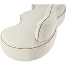  Manufacturer Color_Cream -- Swerve 101" Cream Velvet Upholstered Sofa IMAGE 11