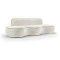  Manufacturer Color_Cream -- Swerve 101" Cream Velvet Upholstered Sofa IMAGE 1