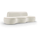  Manufacturer Color_Cream -- Swerve 101" Cream Velvet Upholstered Sofa IMAGE 1