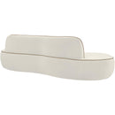  Manufacturer Color_Cream -- Swerve 101" Cream Velvet Upholstered Sofa IMAGE 6