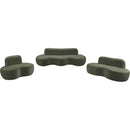  Meridian Swerve Green Velvet Upholstered Chair IMAGE 11
