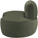  Meridian Swerve Green Velvet Upholstered Chair IMAGE 4