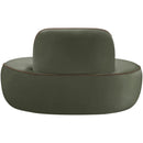 Meridian Swerve Green Velvet Upholstered Chair IMAGE 5