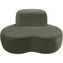  Meridian Swerve Green Velvet Upholstered Chair IMAGE 8