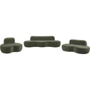  Meridian Swerve 77" Green Velvet Upholstered Loveseat IMAGE 10