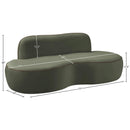  Manufacturer Color_Green -- Swerve 77" Green Velvet Upholstered Loveseat IMAGE 13