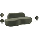  Manufacturer Color_Green -- Swerve 77" Green Velvet Upholstered Loveseat IMAGE 14
