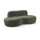  Manufacturer Color_Green -- Swerve 77" Green Velvet Upholstered Loveseat IMAGE 1