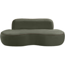  Manufacturer Color_Green -- Swerve 77" Green Velvet Upholstered Loveseat IMAGE 3