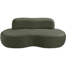  Manufacturer Color_Green -- Swerve 77" Green Velvet Upholstered Loveseat IMAGE 8