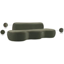  Meridian Swerve 101" Green Velvet Upholstered Sofa IMAGE 20