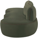  Manufacturer Color_Green -- Swerve 101" Green Velvet Upholstered Sofa IMAGE 4