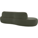  Manufacturer Color_Green -- Swerve 101" Green Velvet Upholstered Sofa IMAGE 6