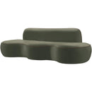  Meridian Swerve 101" Green Velvet Upholstered Sofa IMAGE 7