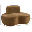  Meridian Swerve Saddle Velvet Upholstered Chair IMAGE 13