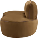  Meridian Swerve Saddle Velvet Upholstered Chair IMAGE 4