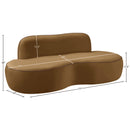  Manufacturer Color_Saddle -- Swerve 77" Saddle Velvet Upholstered Loveseat IMAGE 13