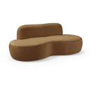  Manufacturer Color_Saddle -- Swerve 77" Saddle Velvet Upholstered Loveseat IMAGE 1