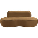  Manufacturer Color_Saddle -- Swerve 77" Saddle Velvet Upholstered Loveseat IMAGE 3