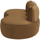  Meridian Swerve 77" Saddle Velvet Upholstered Loveseat IMAGE 4