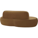  Meridian Swerve 77" Saddle Velvet Upholstered Loveseat IMAGE 6