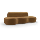  Manufacturer Color_Saddle -- Swerve 101" Saddle Velvet Upholstered Sofa IMAGE 1