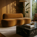  Manufacturer Color_Saddle -- Swerve 101" Saddle Velvet Upholstered Sofa IMAGE 2