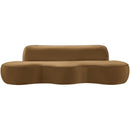  Meridian Swerve 101" Saddle Velvet Upholstered Sofa IMAGE 3