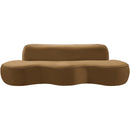 Meridian Swerve 101" Saddle Velvet Upholstered Sofa IMAGE 8