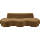  Meridian Swerve 101" Saddle Velvet Upholstered Sofa IMAGE 9