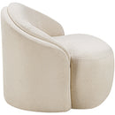  Meridian Caspian Beige Chenille Fabric Upholstered Chair IMAGE 4