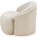  Meridian Caspian Beige Chenille Fabric Upholstered Chair IMAGE 9