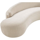  Meridian Caspian 79" Beige Chenille Fabric Upholstered Loveseat IMAGE 11