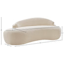  Meridian Caspian 79" Beige Chenille Fabric Upholstered Loveseat IMAGE 15